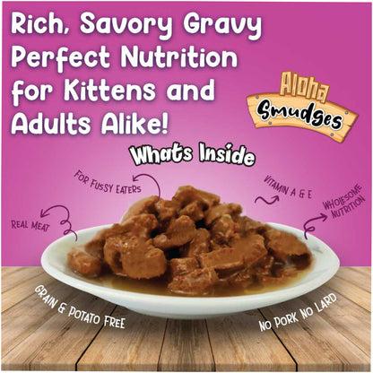 Aloha Smudges Cod and Salmon in Gravy Adult Cat Wet Food