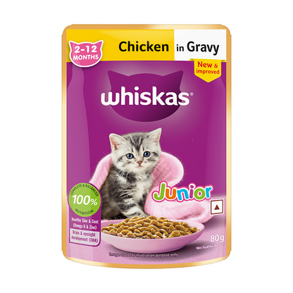 Whiskas Kitten Wet Food Value Combo |Chicken, Tuna & Mackerel