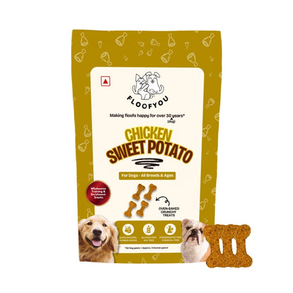 Floofyou Chicken Sweet Potato Oven Baked Cookie Dog Treats