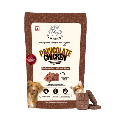 Floofyou Pawcolate Chicken Chocolate Safe Oven Baked Cookie Dog and Cat Treats