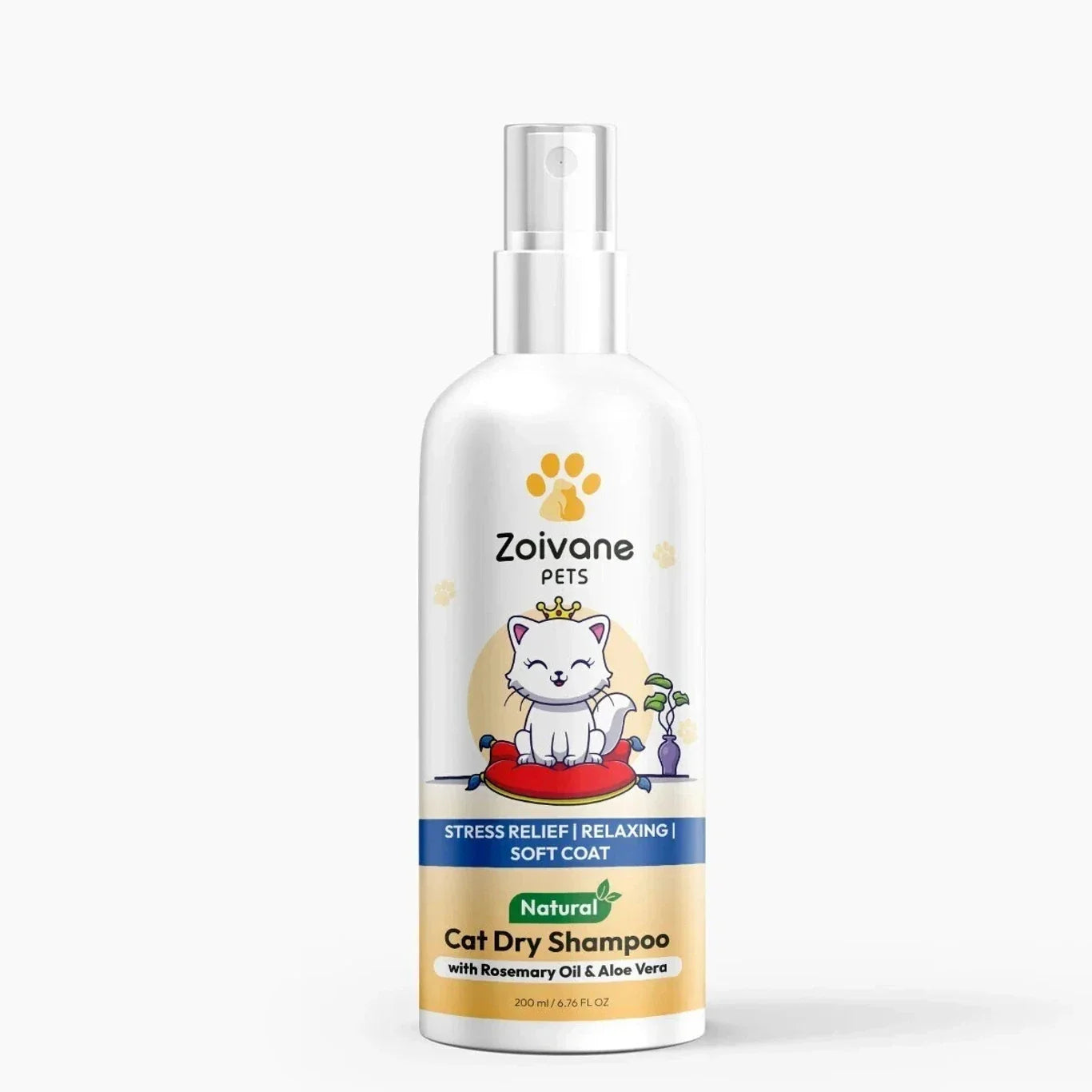 Zoivane Waterless Shampoo for Cats (Rosemary Oil and Aloe)