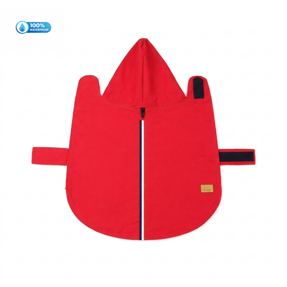 15 Furries Urban Waterproof Raincoat for Dogs (Red)