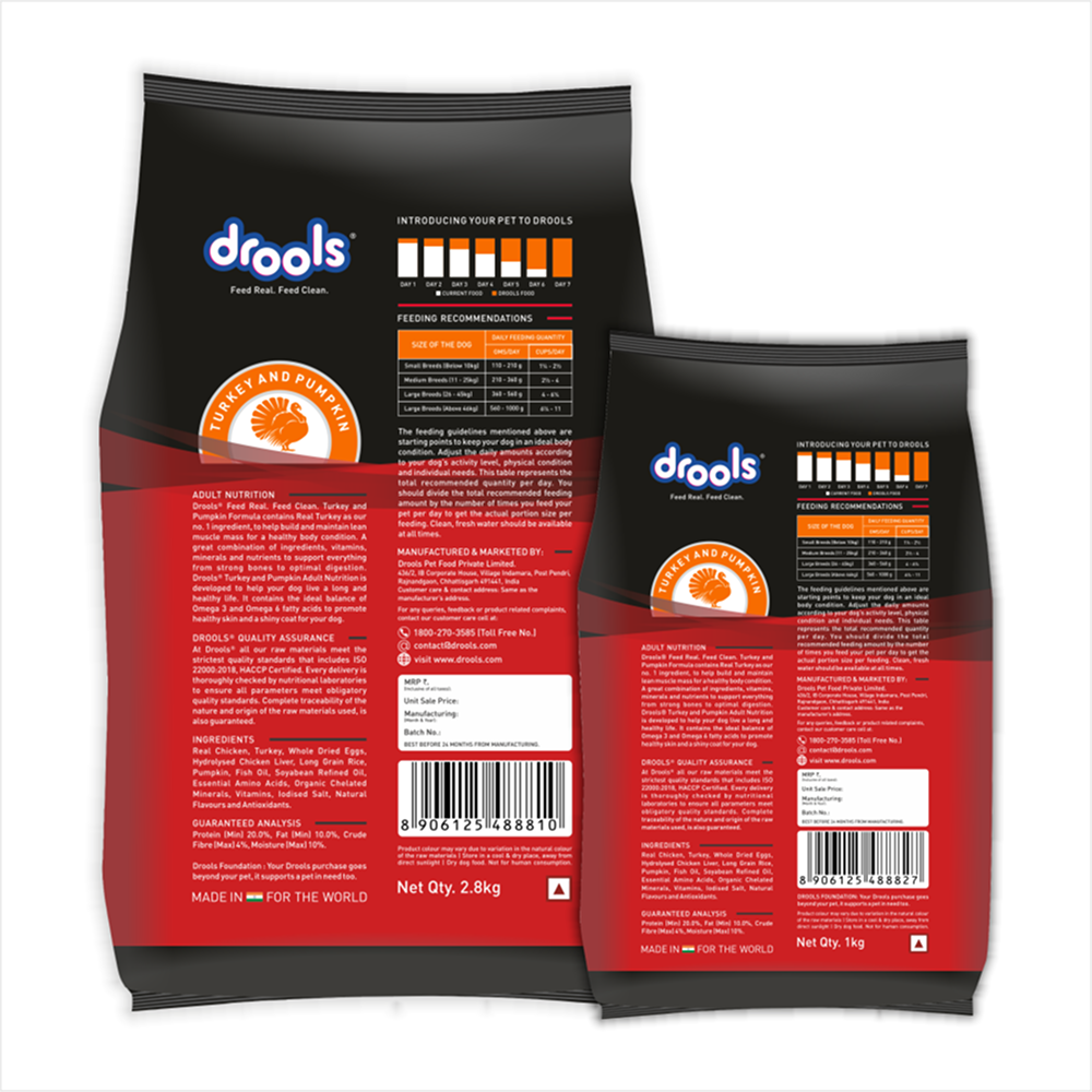 Drools Turkey and Pumpkin Adult Dog Dry Food