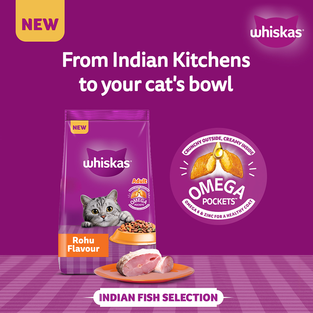 Whiskas Rohu Fish Flavour Adult Cat Dry Food