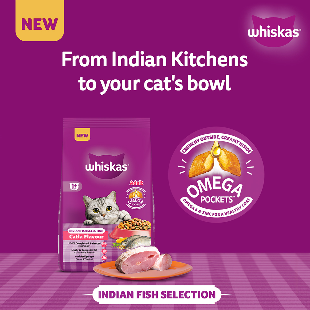 Whiskas Catla Fish Flavour Adult Cat Dry Food