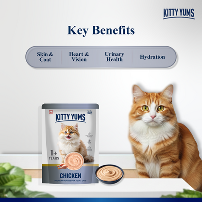 Kitty Yum Chicken Mousse Adult Cat Wet Food