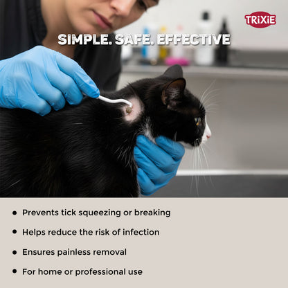 Trixie Tick Remover for Cats and Dogs (white)
