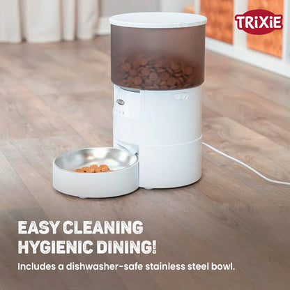 Trixie TX S Smart Automatic Food Dispenser for Dogs and Cats (White)