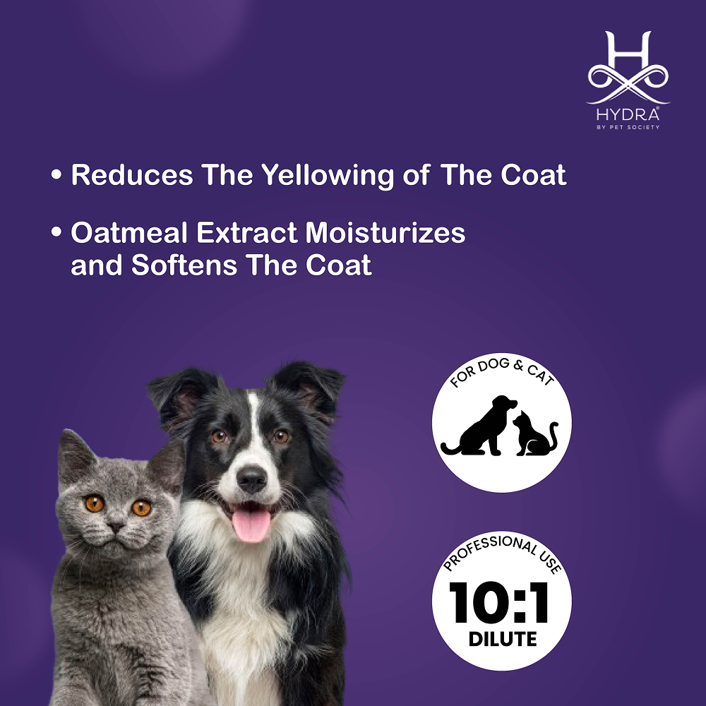 Hydra Groomers Oatmeal Extract Whitening Shampoo for Cats & Dogs