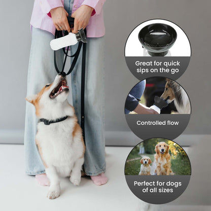 Trixie Travel Bottle with Bowl for Dogs and Cats (Black)
