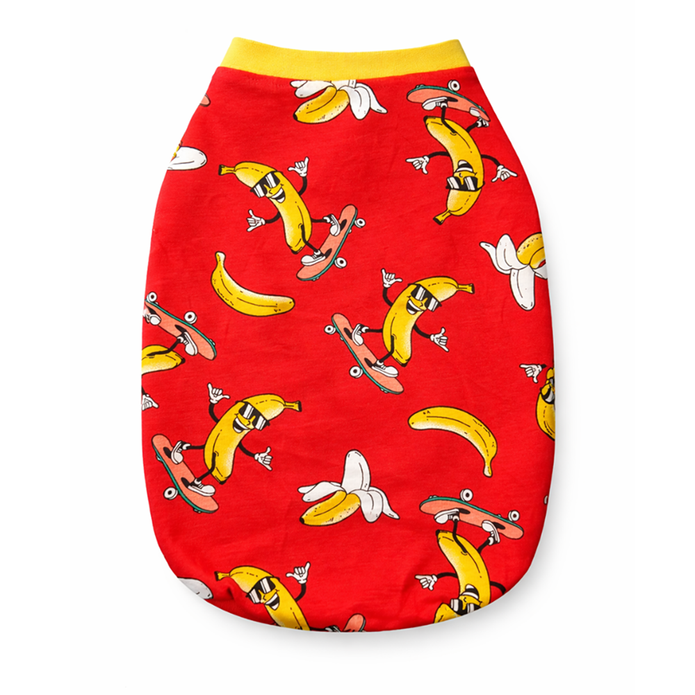 Pawgypets Banana Tshirt for Dogs (Red)