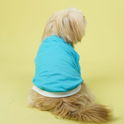 Pets Way Dive In Stripes Tshirt for Dogs (Ocean)