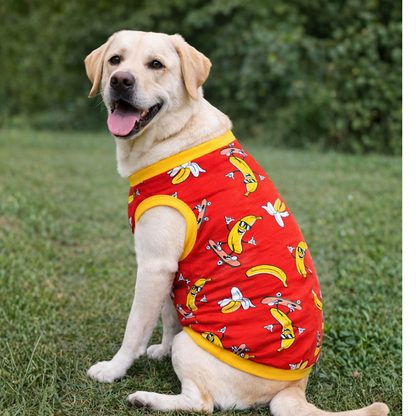Pawgypets Banana Tshirt for Dogs (Red)
