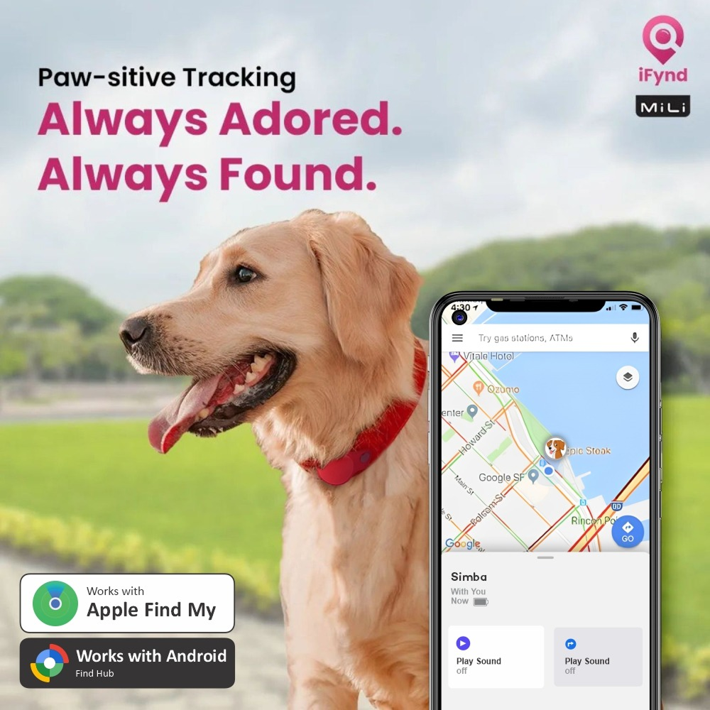 Mitag Duo Anti Loss Device for Dogs and Cats (Black) | IOS & Android