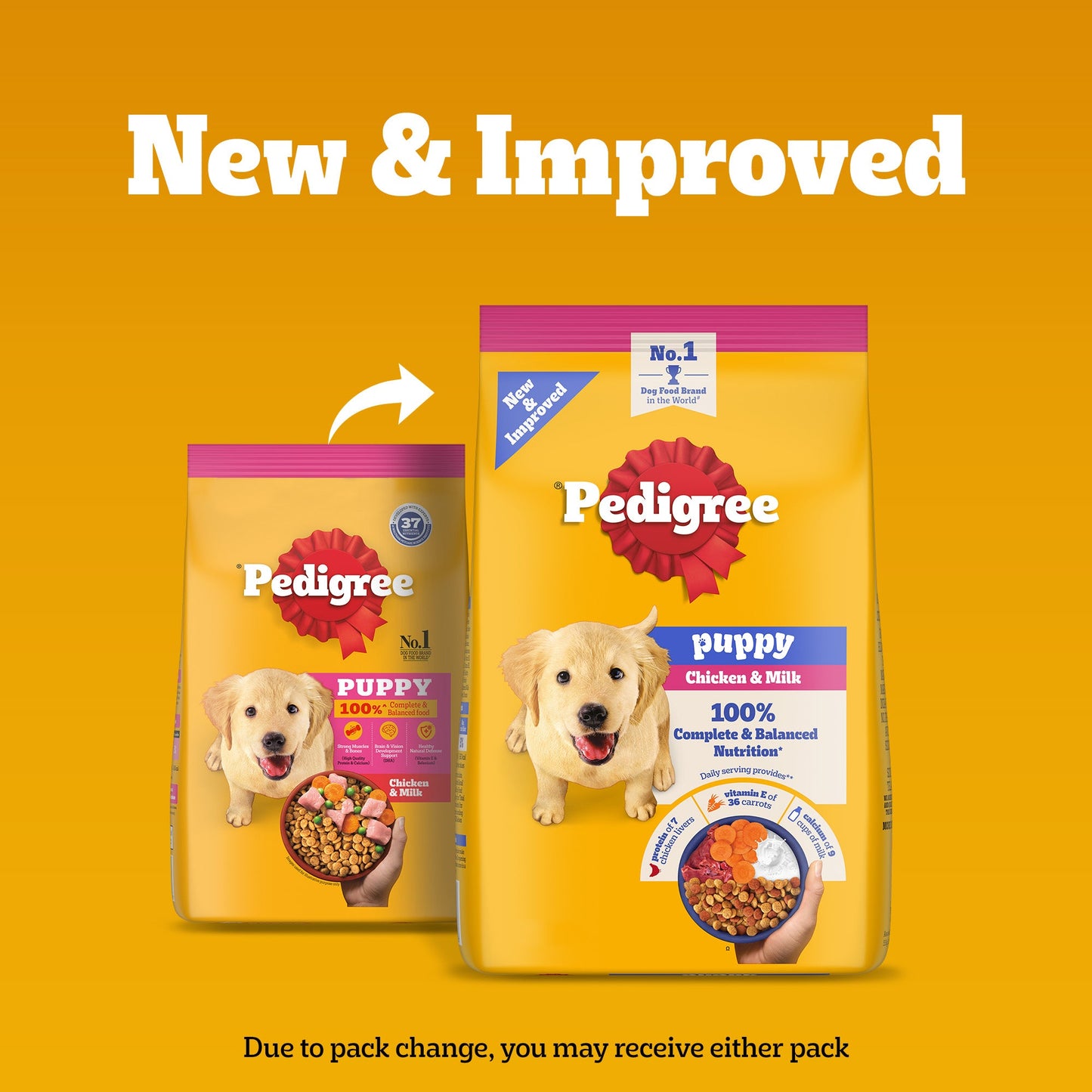 Pedigree Puppy Dog Food Combo |Chicken & Milk Dry & Chicken & Liver Wet