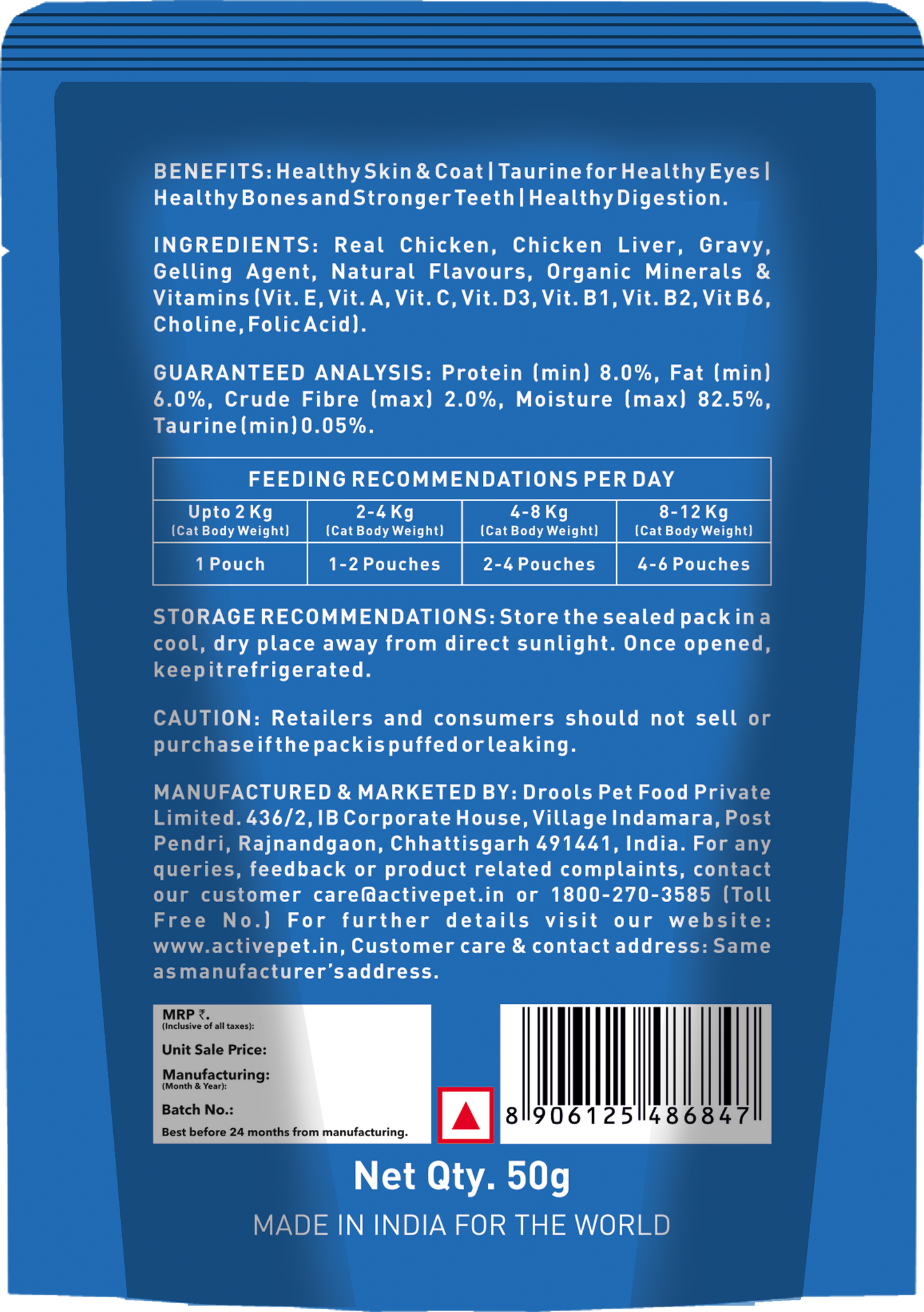 Active Real Chicken & Chicken Liver in Gravy Adult Cat Wet Food ( Buy 1 Get 1)