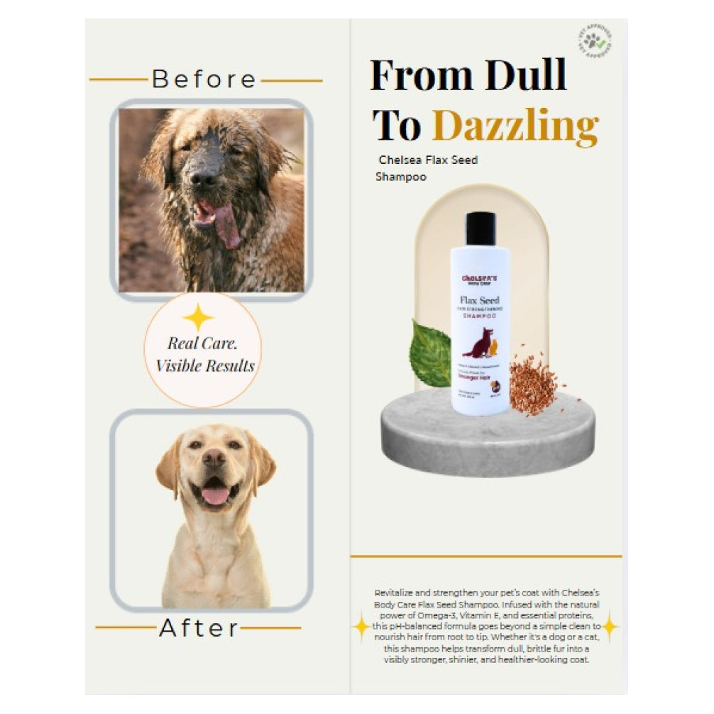 Dr. Chelsea’s Flax Seed Hair Strengthening Shampoo for Dogs & Cats