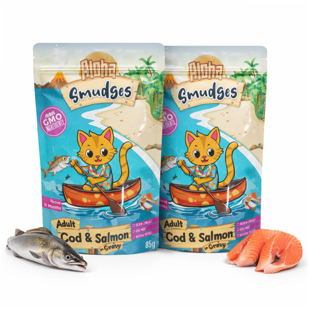 Aloha Smudges Cod and Salmon in Gravy Adult Cat Wet Food