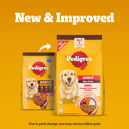 Pedigree Adult Dog Food Combo |Meat & Rice Dry & Chicken & Liver Wet