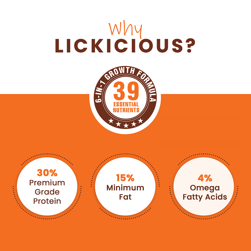 Lickicious Chicken, Egg and Milk Flavoured Puppy Dog Dry Food