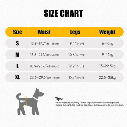KUTKUT Rehabilitation Sling Hind Limb Support Lift Harness for Dogs (Grey)