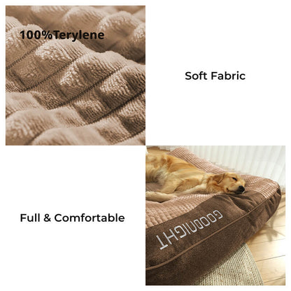 Large Thick Scratch-Resistant Spine Protection Dog Cushion Bed
