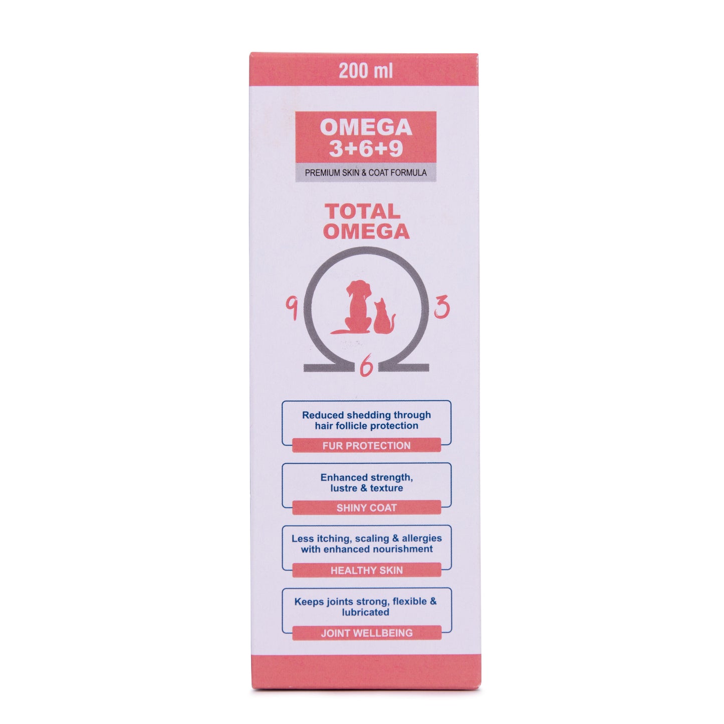 Pet360 Omega 3+6+9 Fur & Coat Control Salmon & Flax Oil for Dogs & Cats