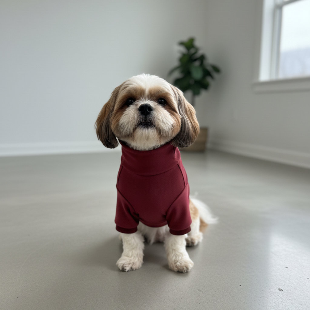 Pawgy Pets Super Soft Maroon High Neck Sweater for Dogs and Cats