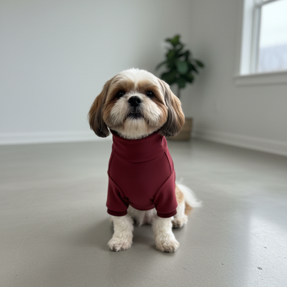 Pawgy Pets Super Soft Maroon High Neck Sweater for Dogs and Cats