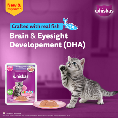 Whiskas Kitten Wet Food Value Combo |Chicken, Tuna & Mackerel