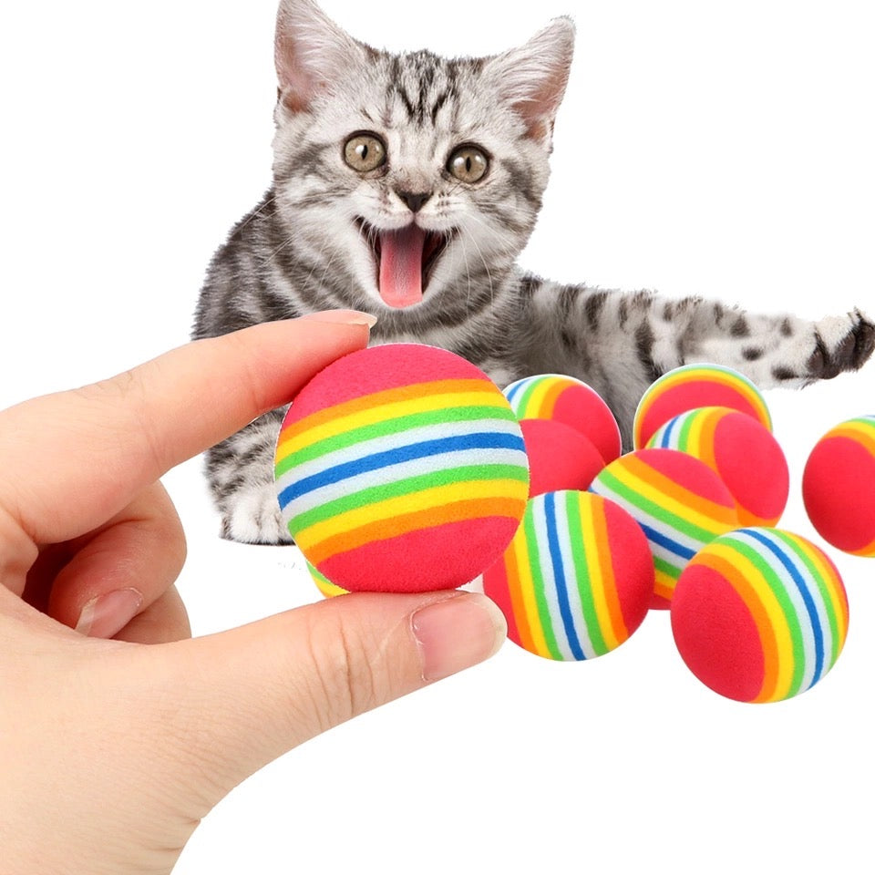 KUTKUT Foam Balls for Cats (Rainbow)