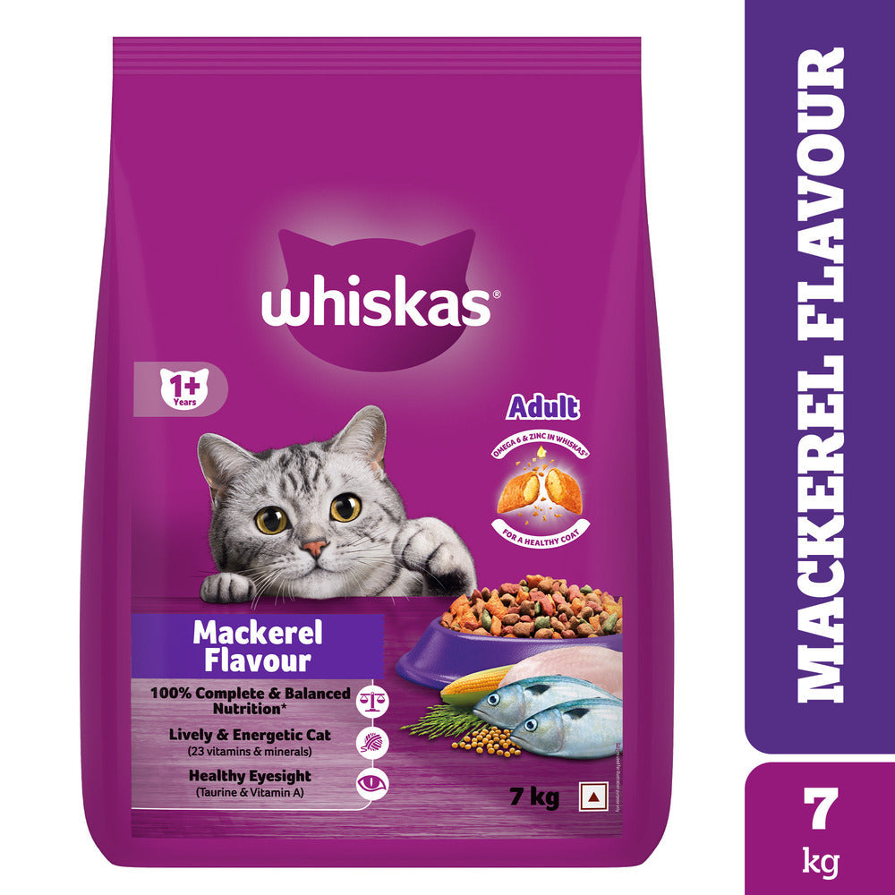 Whiskas Adult Cat Food Combo |Mackerel Dry & Chicken in Gravy Wet