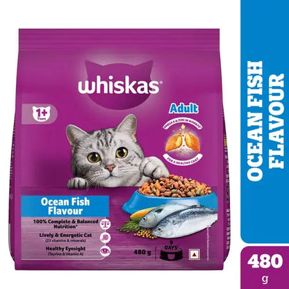 Whiskas Ocean Fish Flavour Dry Food & Petkit Freshelement Solo Automatic 2.4G WiFi Food Dispenser Adult Cat Combo