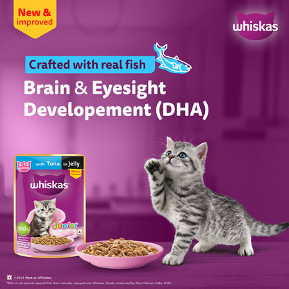 Whiskas Kitten Wet Food Value Combo |Chicken, Tuna & Mackerel