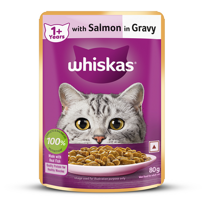 Whiskas Tuna in Jelly, Chicken and Salmon in Gravy Meal Adult Cat Wet Food