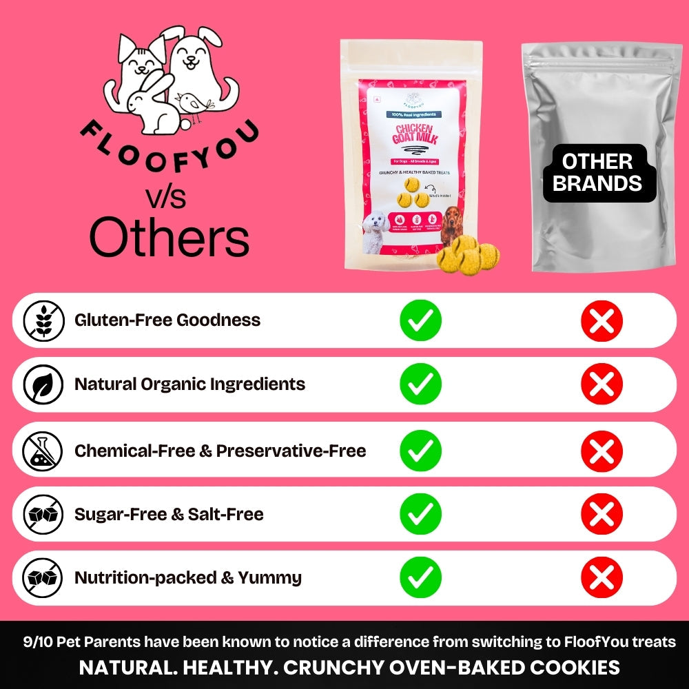 Floofyou Chicken Goat Milk Oven Baked Cookie Dog Treats