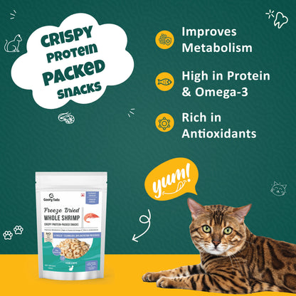 Goofy Tails Freeze Dried Shrimp Cat Treats