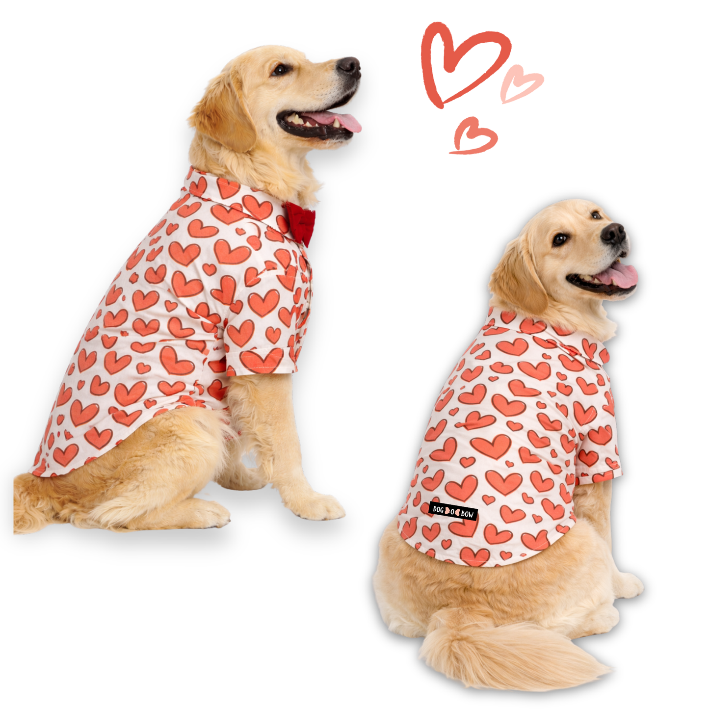 Dogobow Hearty Shirt for Dogs (Red)