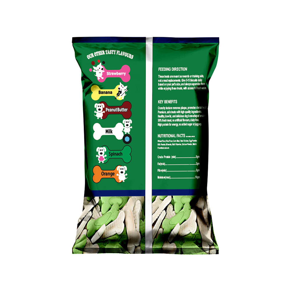 Nootie Spinach & Cheese Flavour Veg Biscuits Adult Dog Treats