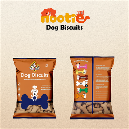 Nootie Chicken & Peanut Butter Flavour Biscuits Adult Dog Treats