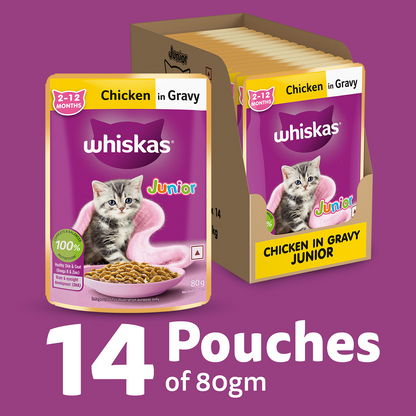 Whiskas Kitten Wet Food Value Combo |Chicken, Tuna & Mackerel