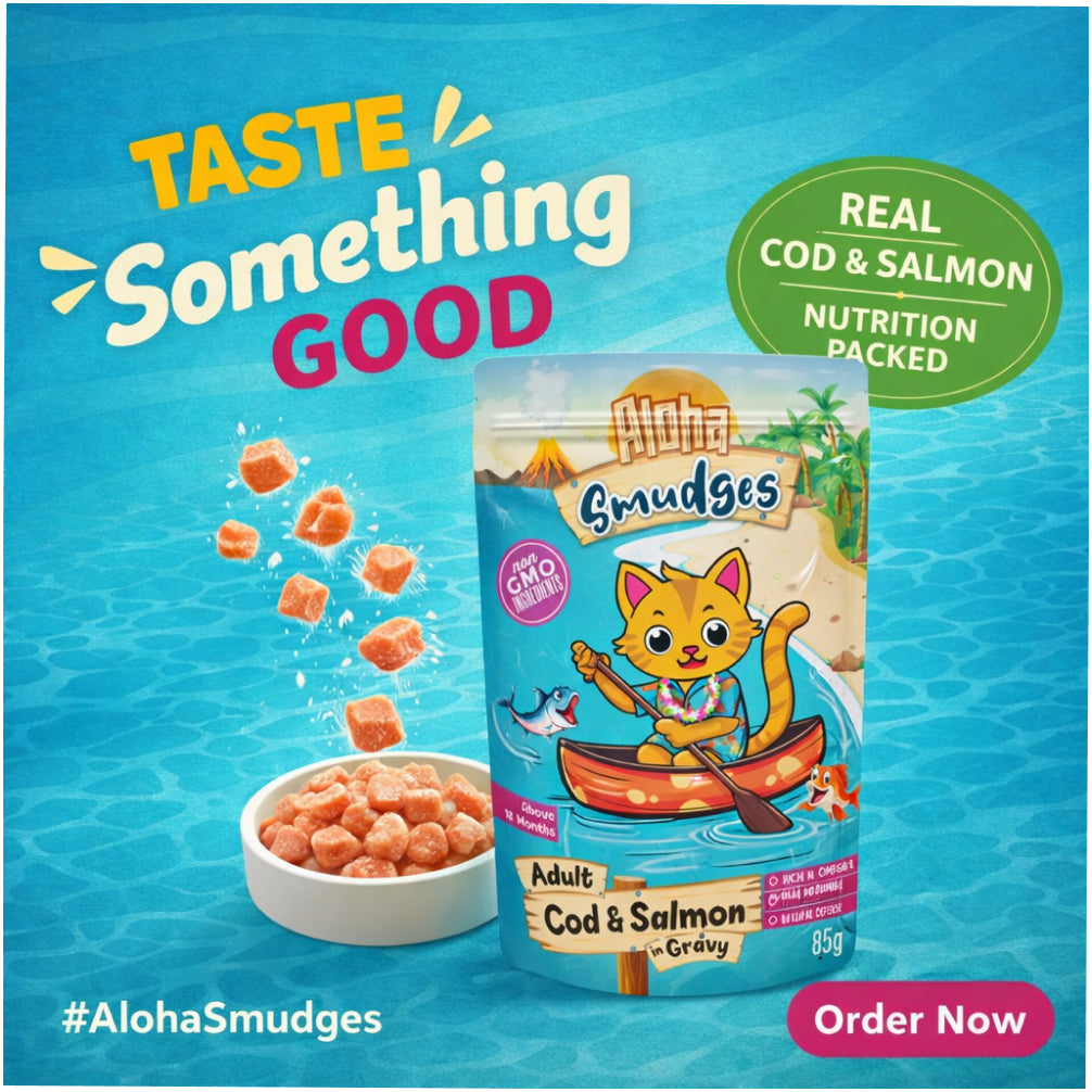 Aloha Smudges Cod and Salmon in Gravy Adult Cat Wet Food