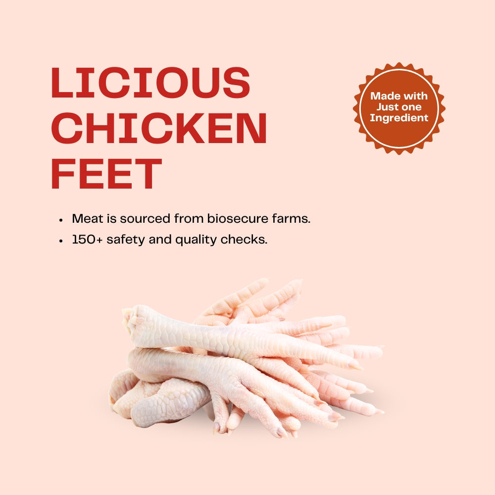 Pawfectly Made By Licious Dehydrated Chicken Heart and Feet Jerky Dog Treat Combo