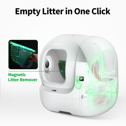 Petkit Purobot Max Pro Automatic Self Cleaning Litter Box for Cats (White)