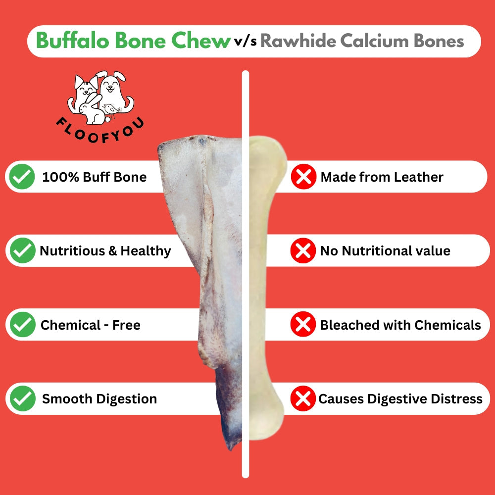 Floofyou Air Dried Buffalo Shoulder Bone Dental Chew Dog Treats