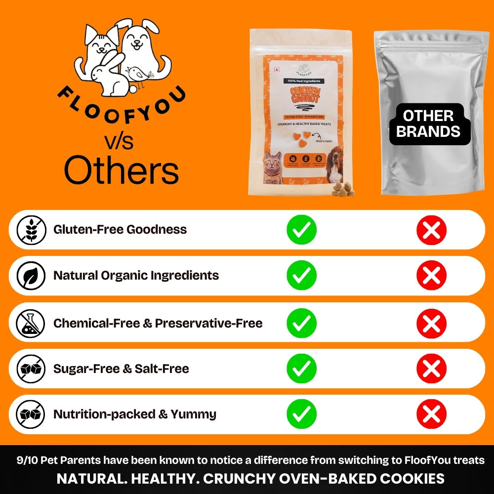 Floofyou Chicken Carrot Oven Baked Cookie Dog Treats