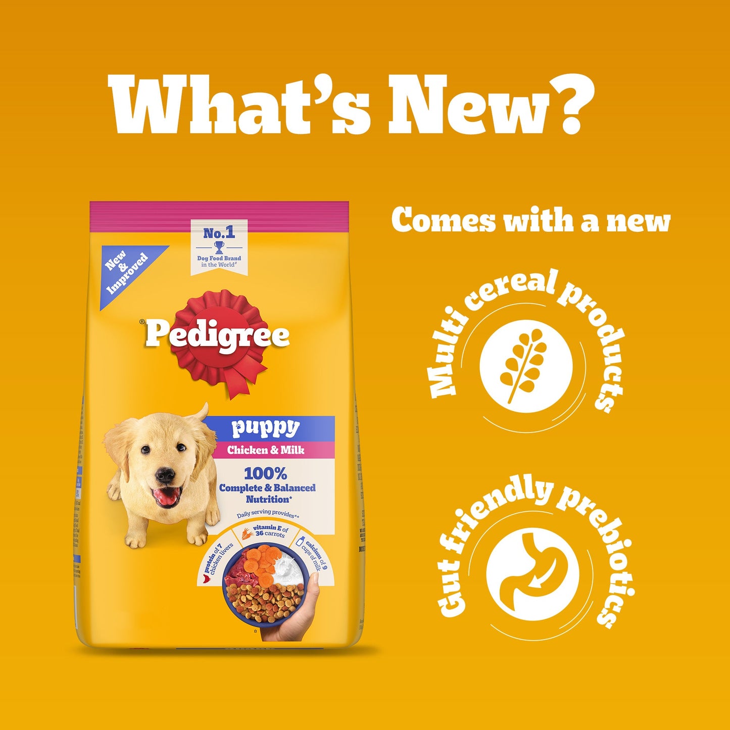 Pedigree Puppy Dog Food Combo |Chicken & Milk Dry & Chicken & Liver Wet