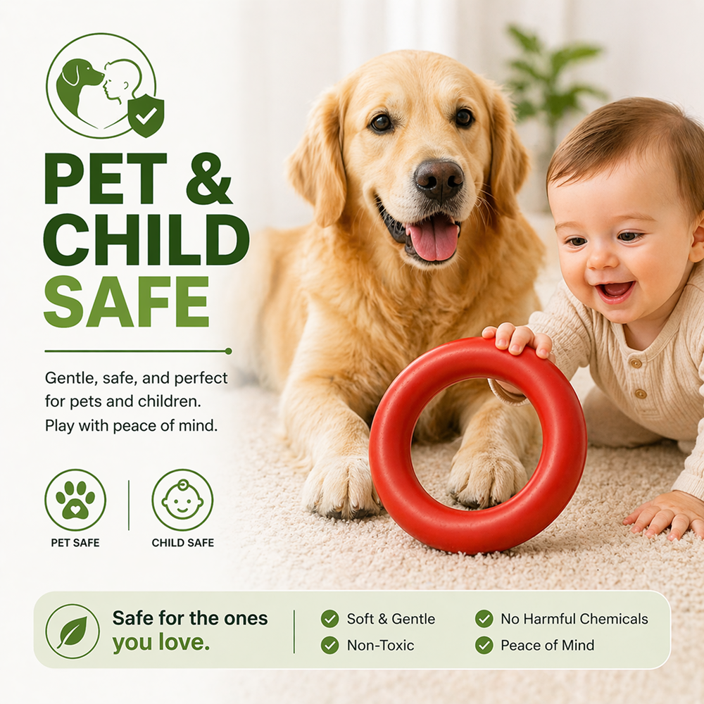 Talking Dog Club Ringa a Ring Natural Rubber Chew Toy for Dogs (Red)