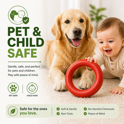 Talking Dog Club Ringa a Ring Natural Rubber Chew Toy for Dogs (Red)