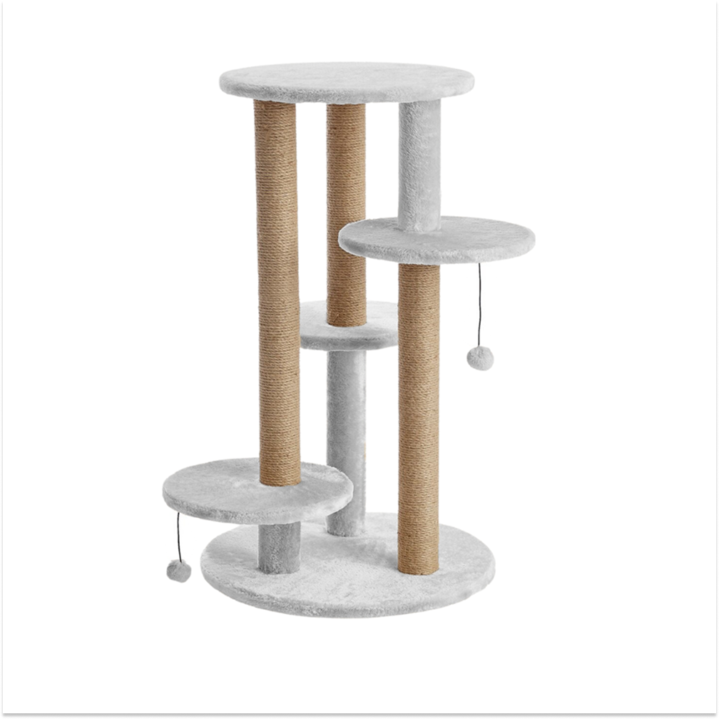 Furrlovers Multi Level Cat Tree with Scratching Posts & Platforms (Grey)